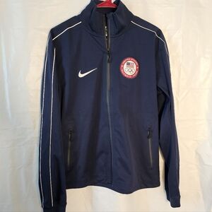 Nike Navy Team USA Olympics Full Zip Track Jacket - Size Medium